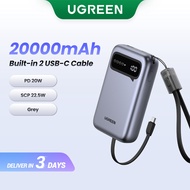 UGREEN 20000mAh Power Bank PD 20W SCP 22.5W QC 18W Powerbank With USB C Portable Charger Compatible 
