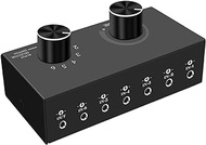 Audio Switcher, RCA Stereo Audio Switcher, Plug &amp; Play Compatible with TV, Blu -Ray Player, DVD Player, CD, Amplifier, Speaker (3.5mm Audio Switcher 6In 1Out)