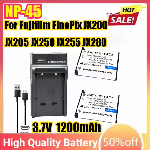 NP-45 NP-45A Camera Battery or USB Charger For Fujifilm FinePix JX200 JX205 JX250 JX255 JX280 JX300 