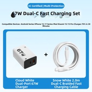 JZXS | GaN Fast Charging Dual Port Foldable Charger 67W Type-C