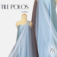Soft Tile Tulle Fabric, Plain, Light Blue, Baby Blue Icy