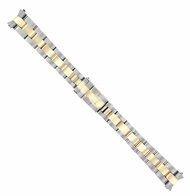 14MM 18K/SS TWO TONE OYSTER WATCH BAND STRAP COMPATIBLE WITH ROLEX YACHTMASTER 69623