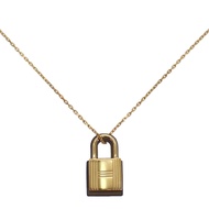 HERMES   Necklace gold/Brown Vaux Swift/metal Women