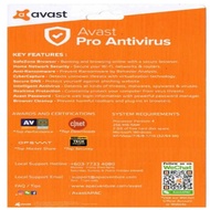 [ Original ] Avast Pro Antivirus License Key Card 1 User 1 Year [ Official ]