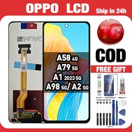 LCD OPPO A79/ A58 4G/ A98/ A1 2023/ A2 Compatible For Glass Touch Screen Digitizer