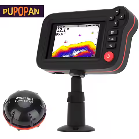 PUPOPAN Smart Fish Finder - Portable Fish Finder and Depth Finder For Recreational Fishing From Dock