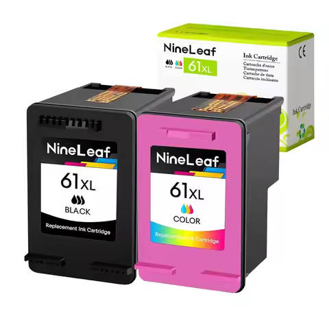 NineLeaf High Yield Ink Compatible for HP 61XL 61 XL CH563W CH564W Ink Cartridge use with Envy 4500 