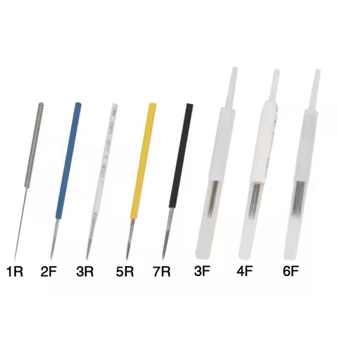 100pcs Merlin Tattoo Needles 1R/2R/3R/5R/7R/3F/4F/6F For Permanent Makeup Eyebrow and Lip Designs De
