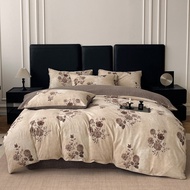Vintage linen Flatsheet sets Floral Bedding Set Single/Super Single/Queen/King Duvet Cover Set