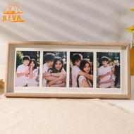 [HEVA] 8x20 Wood Picture Frame - 8x20 Photo Frame With Mat Display 4Pcs 4x6 Photos, 4x6 Picture Fram