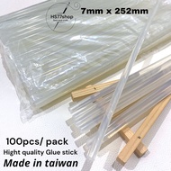 [ Taiwan quality ] (100pcs) 7mm x 252mm hight qualipty glue gam stick/ glue stick/ glue gam/ hot mel