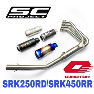 Exhaust QJMotor SRK250RD SRK450RR Full System Stainless Steel SC Project Muffler Accessories Ekzos M