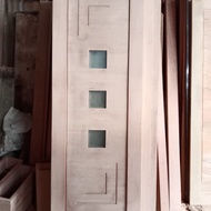 kusen+pintu dobel tinggi pintu 2m - 210cm x lebar 60cm.kayu meranti