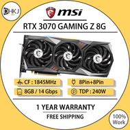 USED MSI GeForce RTX 3070 GAMING Z TRIO 8G 1845 MHz 256-bit GDDR6 14Gbps Video Cards GPU Graphic Car