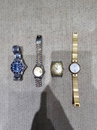 (數十年唔知價，自出合理價高者得)  8.90年代瑞士SWISS MADE寶路華"BULOVA". 瑞士SWISS MADE"綺年華ENICAR".鐵達時"Solvil et Titus"等舊手錶4隻