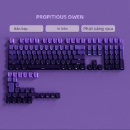 RGB Backlit Keycap Bộ 135 Phím Gradient Tím Double Shot PBT Cho Gateron MX Switch OEM Profile Side I