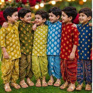 BOLLY BOYS KIDS KURTA DHOTI PANTS FLORAL PRINTS