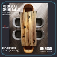 MEJA MAKAN KAYU BALAK DINING TABLE WOOD SLAB