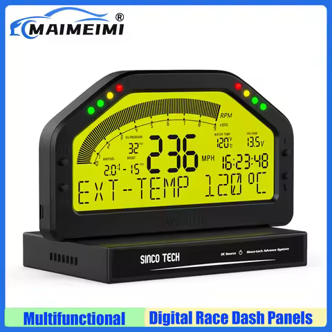 MAIMEIMI 9 in 1 Gauge LCD Display Sensor Kit Race Dashboard Bluetooth-compatible DO904 Multifunction