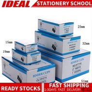 12PCS Per Box Black Dovetail Clip Binder Paper Clip Office Supplies