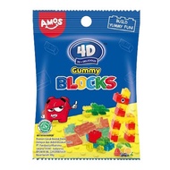 AMOS 4D Gummy Blocks Candy 40 g