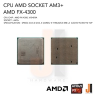 CPU AMD FX-4300 4 Cores/ 4 Threads 3.8-4.0 Ghz 8 MB L3 Cache 95 Watts TDP No Fan (สินค้ามือสองสภาพดีมีการรับประกัน)