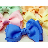 AF256 Grosgrain 1.5" 3 Piece Bow with Tail 12x7.5cm