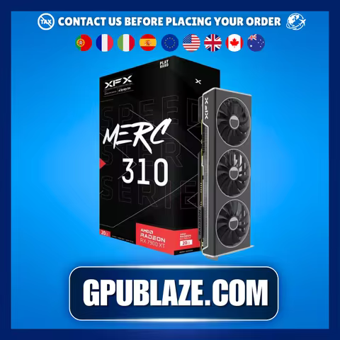 Used Speedster MERC310 AMD Radeon RX 7900XT Black Gaming Graphics Card with 20GB GDDR6, AMD RDNA 3 R