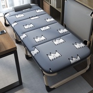 QueC เตียงพับนอนได้ ใช้พื้นที่เก็บไม่มาก เตียงนอน 3 5 ฟุต ที่นอนพับได้ 2 in 1 เตียงพับเหล็ก สะดวกในเคลื่อนย้าย  เตียงพักผ่อน เก้าอี้พับได้