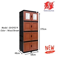 Twins Dolphin 4 Tier Plastic Drawer / Cabinet / Storage Cabinet / Office Storage GH242/4