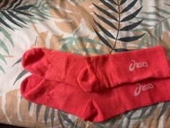 ASICS 粉橙色男裝長襪