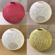 Kap lampu bola rami wangi kecil, lampu lantai lampu meja lampu gantung, aksesori lampu katil, teduha