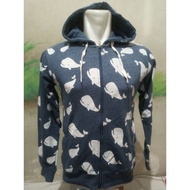 Houdie zipper full print babyterry material full TAG, size M