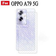 2pcs OPPO A79 5G A98 A78 A58 A38 A18 Carbon Fiber Pattern Matte Back Film Rear Sticker Translucent Soft Protective Film