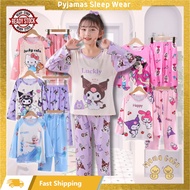 Pyjamas Kids baby girl clothing Sanrio Kuromi Melody Cinnamoroll Girl Sleepwear Cute Cartoon Printin