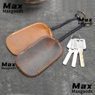 MAXG Key Sleeve, With Hanging Rope Portable Key , Crazy Horse Leather Retro Key Holder