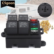 C5GOON 4 Relay Holder Free Combination Auto For Car Truck 6Way Fuse Holder Circuit Standard Fuse Rel