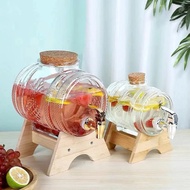 Glass Water Bottle with Faucet and Wooden Leg 1L, 2L, 3L, 5L, 7.5l High Quality Glass Bottle