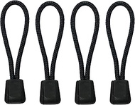 Sanyo Sangyo UUU-0096 Zipper Tabs, Black, Pack of 4, Thickness 0.1 inch (3 mm)