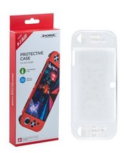 DOBE - Nintendo Switch OLED 專用矽膠保護套 自帶握把手柄 - 白色 (Nintendo Switch/Switch Lite 不適用)