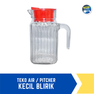 Pitcher Kaca Glass Teko Air Minum Water Jug Kedaung Ukuran Sedang 800ml Tahan Panas dan Dingin Model