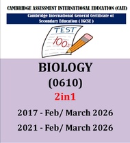 Igcse Biology (0610) Past papers Extended P246 ( 2in1 Versions ) 2021/2017-  2026 !