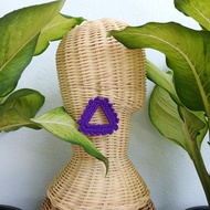 Handmade Crochet Yarn Triangle (Crochet Earrings)