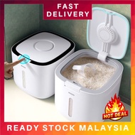 XTT ECOCO Rice Storage Container Rice Box 5kg 10kg Insect Moisture Proof Sealed Bekas Beras Tempat Simpan Beras 意可可米桶
