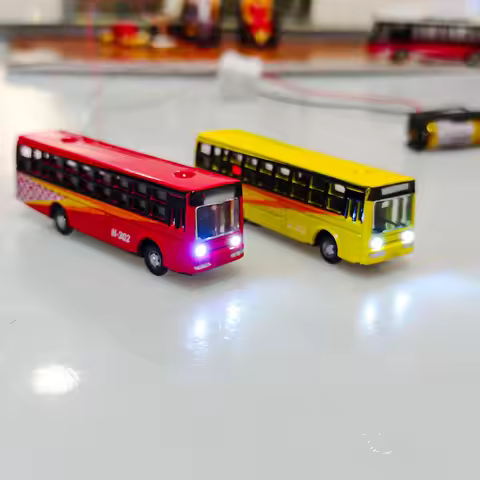 N Scale Model Alloy Model Bus, City Bus For 1/160 Scale ModelHandmade DIY Scene Accessories, Railway