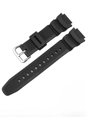 For Casio Rubber Watch Strap W-S200H/735H/215 SGW-400H/500H AEQ-110W Silicone Waterproof Sweat-Proof