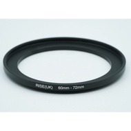 Rise Step Up 60 - 72 Filter Ring Adapter Stepping 60mm - 72mm StepUp 60 mm - 72 mm