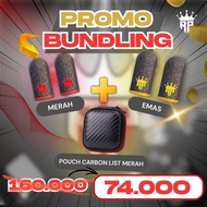 MERAH Bundling Package for AP King Andra GZ Duo Gold & Red Gaming Thumb Cover Free Fire & Mobile Leg