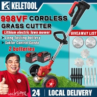 998VF Cordless Grass Cutter Portable Electric Lawn Mower Grass Trimmer Mesin Rumput Bateri Rechargea