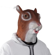 NEW Latex Squirrel Mask Full Head Animal Mask Cosplay Halloween Costume for Adult Ball Attire Mask F